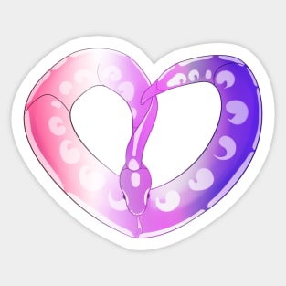 Ball Python Heart (Pride Design) Sticker